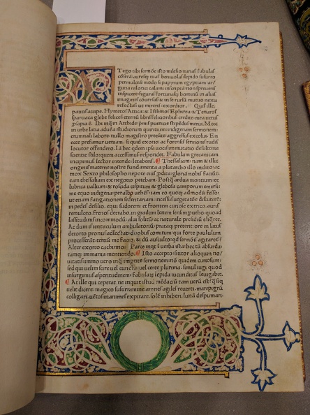 Illuminated script in Carolingian minuscule