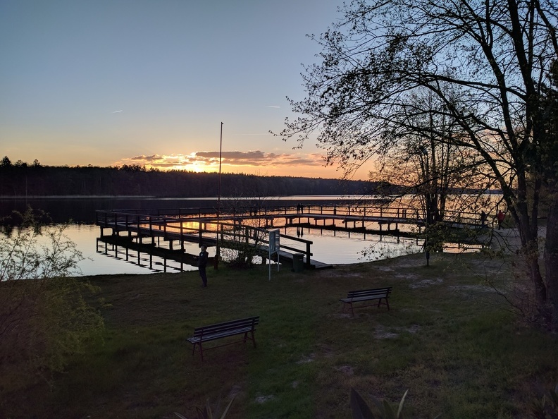 Sunset around the lake