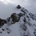 P1020149.JPG -- Higher on the ridge vegetation slowly retreats and real alpine feeling begins