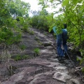 P1060572.JPG -- Climbing down from Tonbi rock