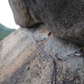 2014-08-03 011.JPG -- The traverse in the crux of Selection