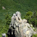 P1020583.JPG -- Ridge climbing on Eboshi-iwa